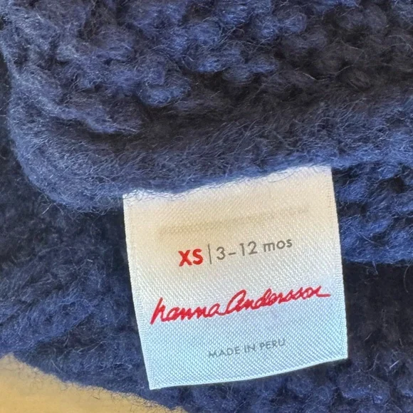 Hanna Andersson navy knit hat size xs 3-12 months - Picture 2 of 2